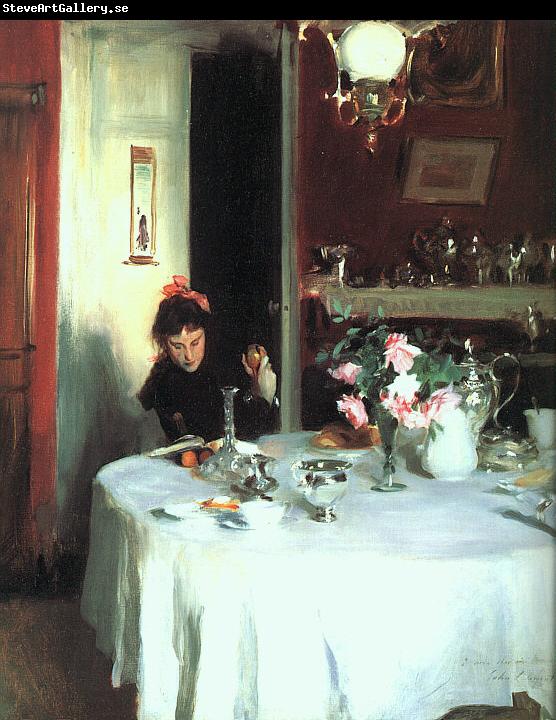 John Singer Sargent The Breakfast Table